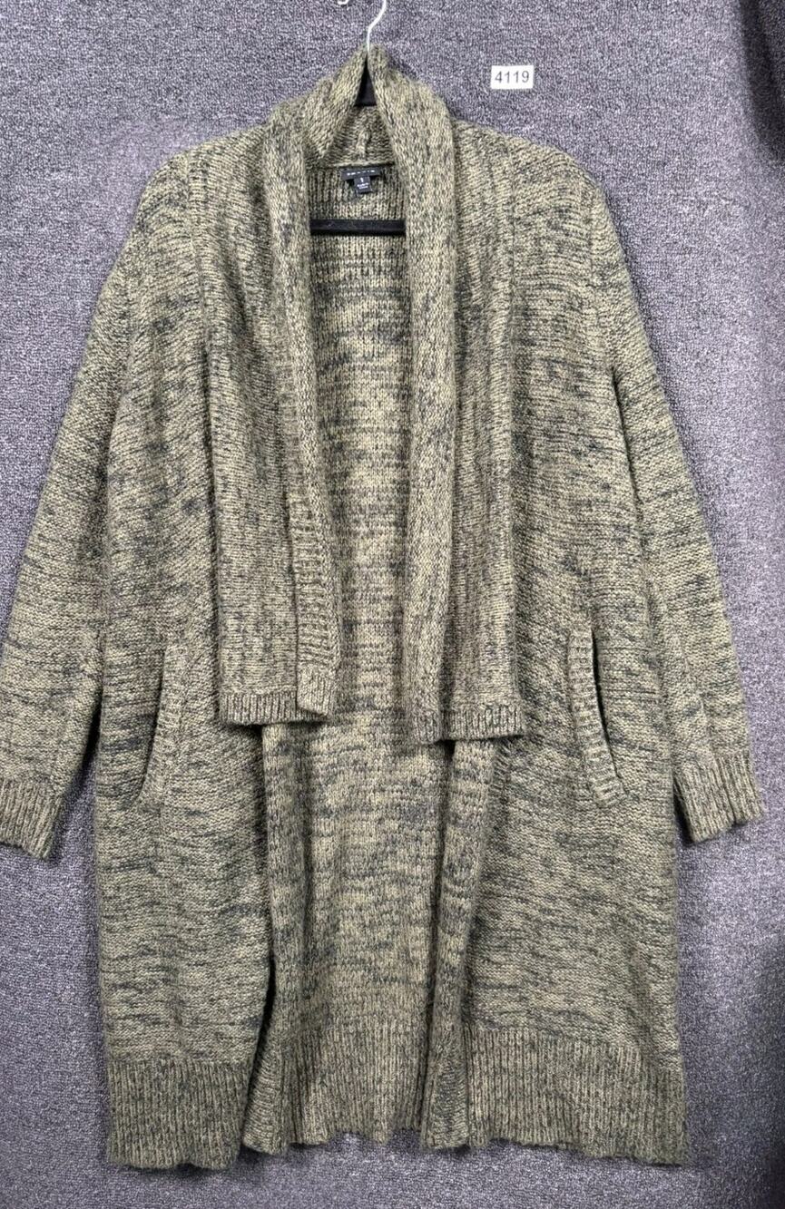 Torrid Open Front Cardigan Sweater Womens Size 1 (1X) Green Long Sleeve Knitted